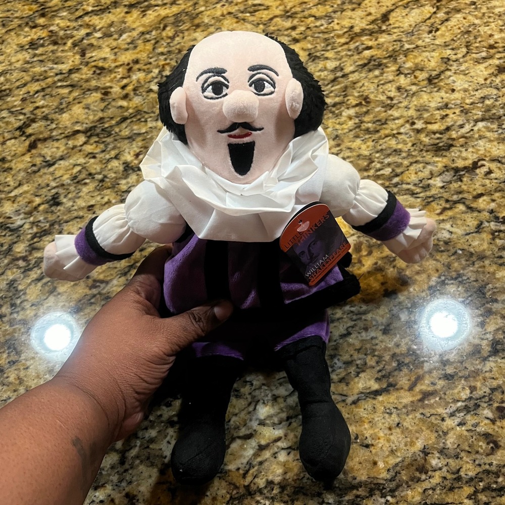 NEW Unemployed Philosophers Guild‎ William Shakespeare Little Thinker Plush Doll